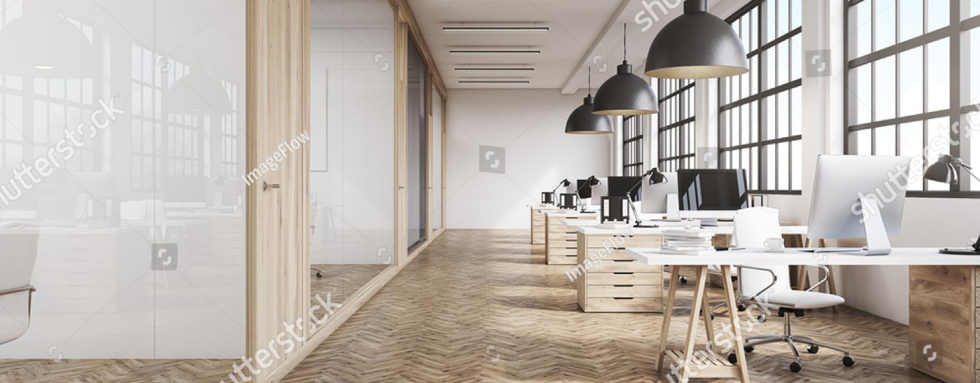 Project kantoor 2 stock-photo-front-view-of-an-office-interior-with